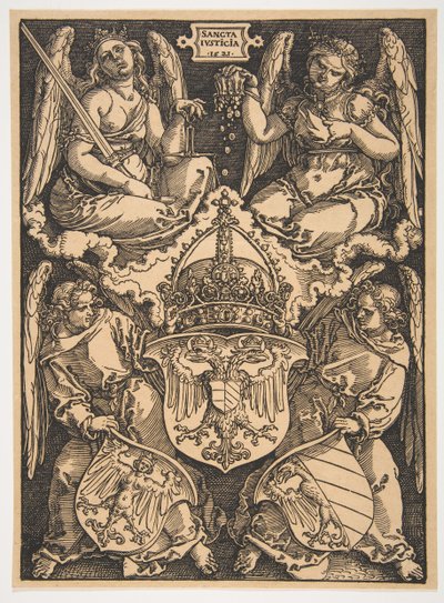 Los brazos del Sacro Imperio Romano y de la ciudad de Núremberg de Albrecht Dürer