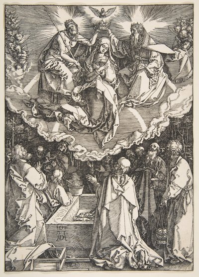 La Asunción y Coronación de la Virgen, de La Vida de la Virgen, 1510 de Albrecht Dürer