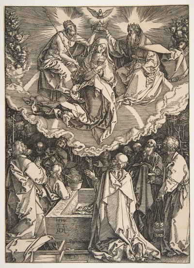 La Asunción y Coronación de la Virgen, de La Vida de la Virgen, 1510 de Albrecht Dürer