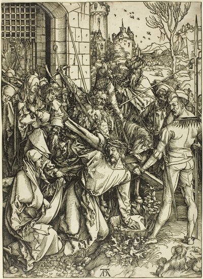 El porte de la cruz, de La Gran Pasión de Albrecht Dürer