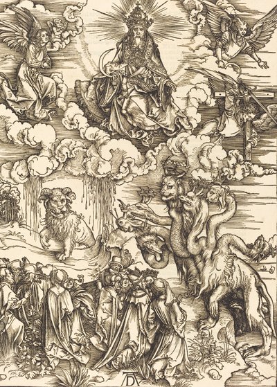La bestia con dos cuernos como un cordero, 1498 de Albrecht Dürer