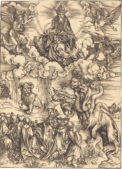 La bestia con dos cuernos como un cordero de Albrecht Dürer