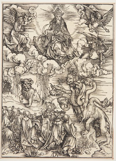 La bestia con dos cuernos como un cordero de Albrecht Dürer