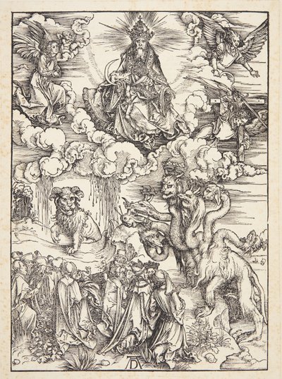 La bestia con dos cuernos como un cordero de Albrecht Dürer