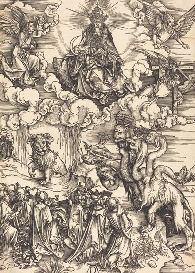 La bestia con dos cuernos como un cordero, probablemente c. 1496-1498 de Albrecht Dürer