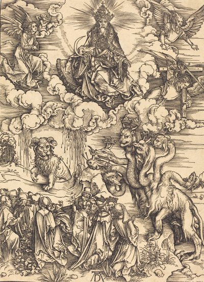 La bestia con dos cuernos como un cordero de Albrecht Dürer
