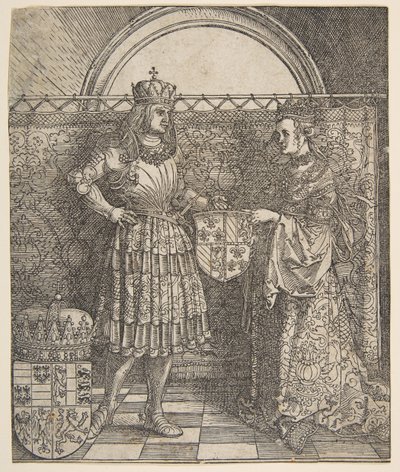 El Compromiso de María de Borgoña del Arco Triunfal del Emperador Maximiliano I, 1515 de Albrecht Dürer