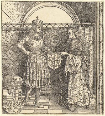 El compromiso de Maximiliano con María de Borgoña de Albrecht Dürer