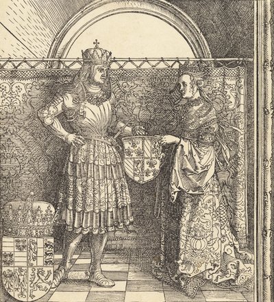 El compromiso de Maximiliano con María de Borgoña, 1511 de Albrecht Dürer
