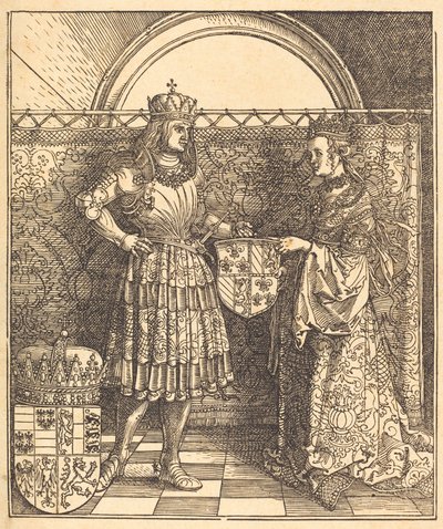 El compromiso de Maximiliano con María de Borgoña, 1515 de Albrecht Dürer