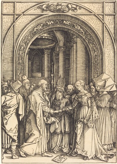 El desposorio de la Virgen, c. 1504-1505 de Albrecht Dürer
