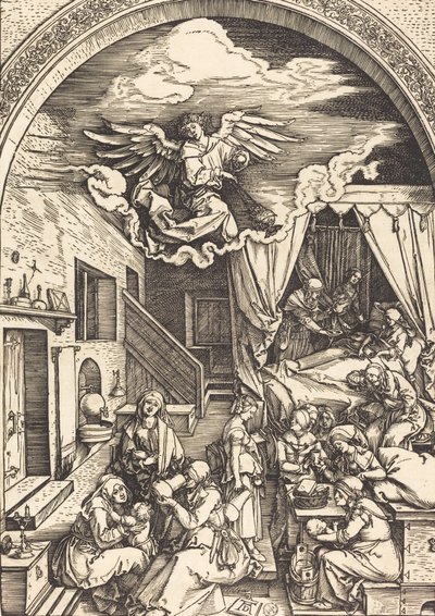 El Nacimiento de la Virgen, c. 1503-1504 de Albrecht Dürer