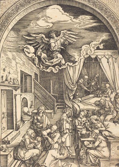 El nacimiento de la Virgen, c. 1503-1504 de Albrecht Dürer