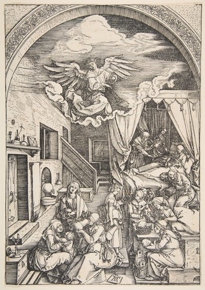 El Nacimiento de la Virgen, de La Vida de la Virgen de Albrecht Dürer