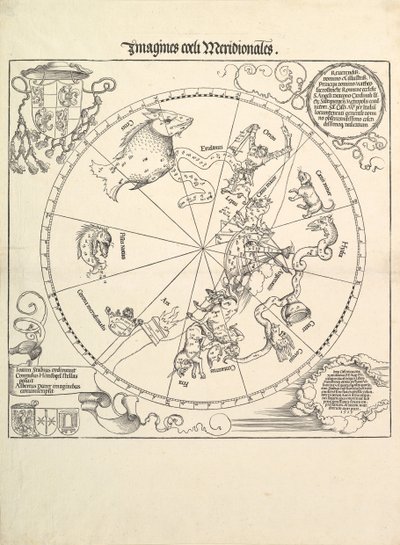 El globo celestial - Hemisferio sur de Albrecht Dürer