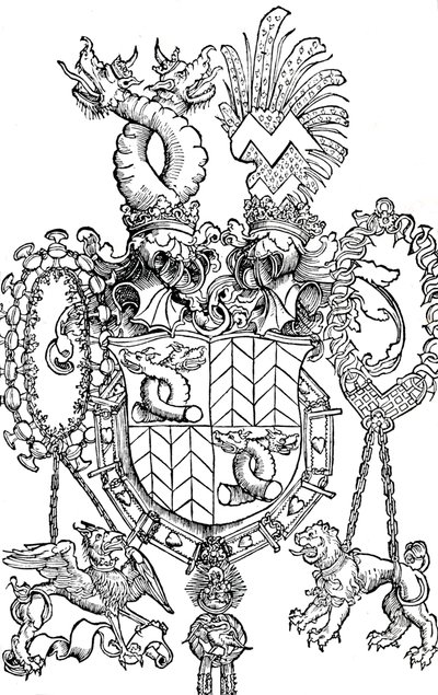 El Escudo de Armas de Florian Waldauf, 1500, 1906 de Albrecht Dürer