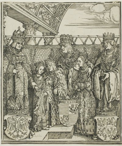 El Congreso y el doble compromiso en Viena, del Arco Triunfal de Maximiliano I de Albrecht Dürer