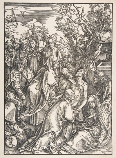 El descendimiento de Cristo, de La gran pasión de Albrecht Dürer