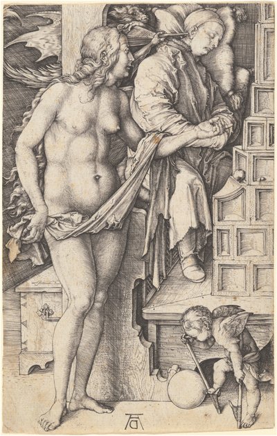 El sueño del doctor (Tentación del ocioso) de Albrecht Dürer