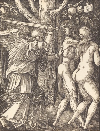 La expulsión del paraíso de Albrecht Dürer