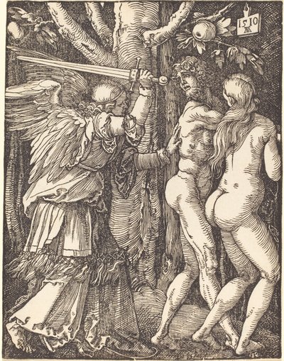 La expulsión del paraíso, de La pequeña pasión de Albrecht Dürer