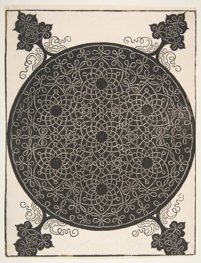 El Quinto Nudo. Rondel entrelazado con Siete Estrellas de Seis Puntas, antes de 1521 de Albrecht Dürer