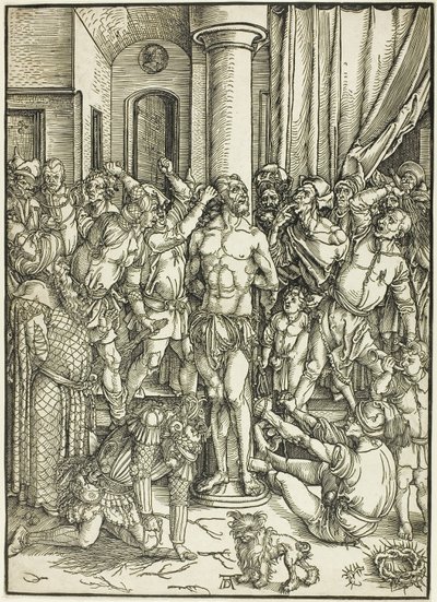 La flagelación, de La Gran Pasión de Albrecht Dürer