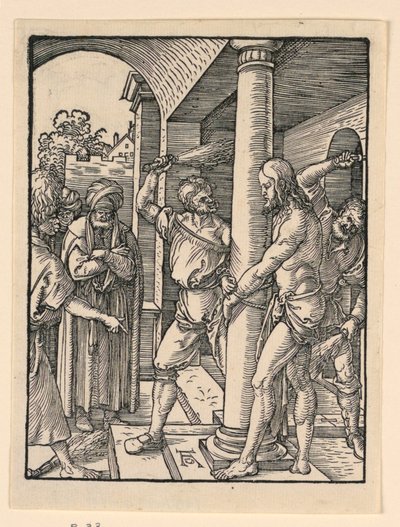 La flagelación, de la serie La pequeña pasión de Albrecht Dürer