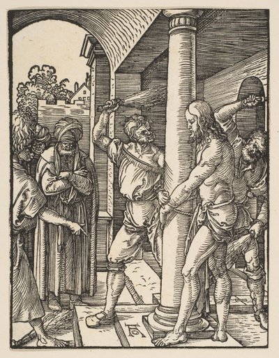 La flagelación, de La pequeña pasión de Albrecht Dürer