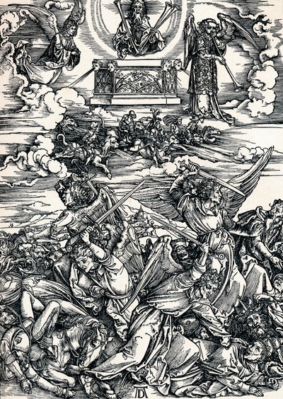 Los Cuatro Ángeles Vengadores, 1498 de Albrecht Dürer