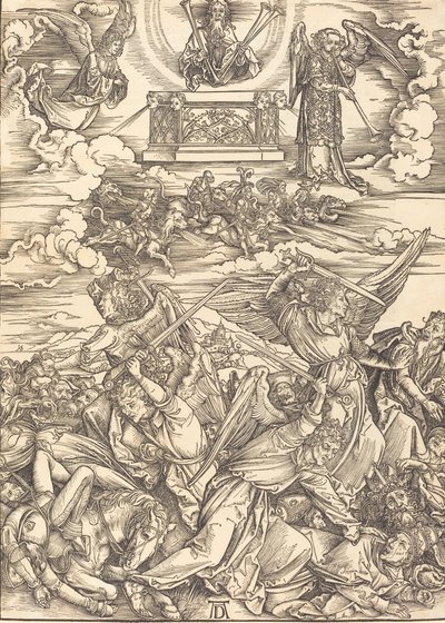 Los Cuatro Ángeles Vengadores, probablemente c. 1496-1498 de Albrecht Dürer