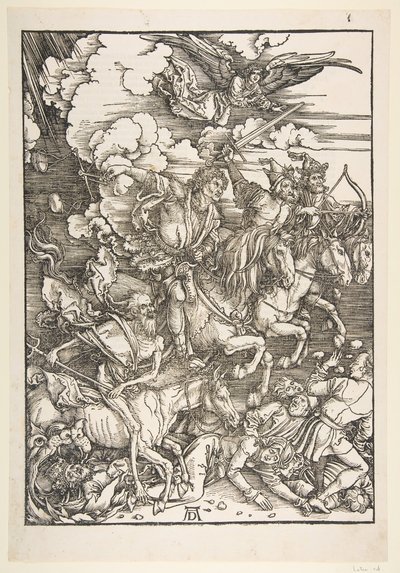Los cuatro jinetes, de El Apocalipsis, Edición Latina de Albrecht Dürer