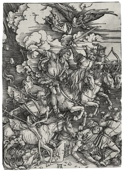 Los Cuatro Jinetes del Apocalipsis, ca. 1498 de Albrecht Dürer