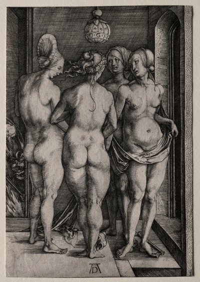 Las cuatro brujas, cuatro mujeres desnudas, 1497 de Albrecht Dürer