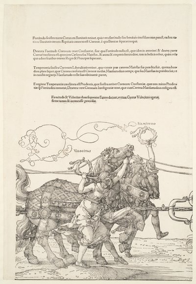 El gran carro triunfal: Velocitas y Firmitudo de Albrecht Dürer