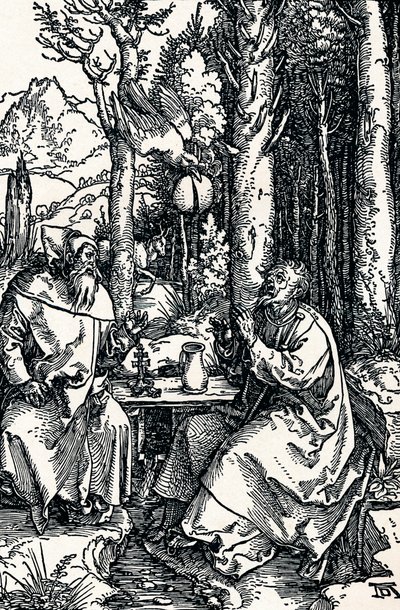 Los ermitaños San Antonio y San Pablo, 1504 1906 de Albrecht Dürer