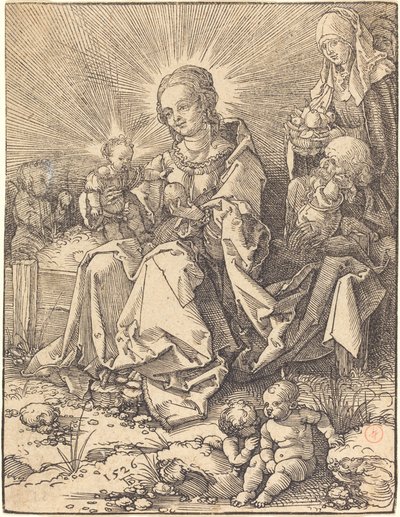 La Sagrada Familia en un banco de hierba de Albrecht Dürer