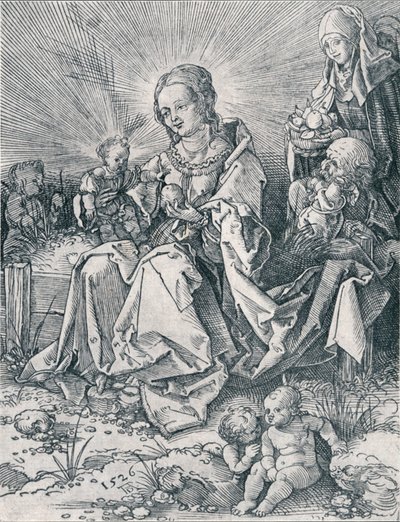 La Sagrada Familia en un banco de hierba, 1526 1906 de Albrecht Dürer