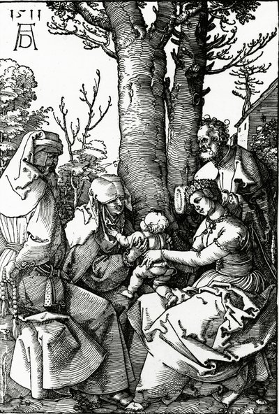 La Sagrada Familia con Santa Ana y San Joaquín, 1511 de Albrecht Dürer