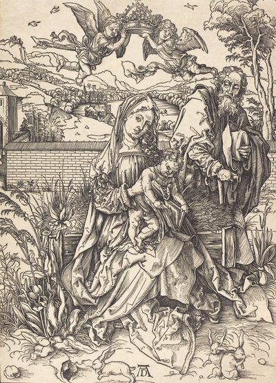 La Sagrada Familia con las tres liebres, c. 1497-1498 de Albrecht Dürer