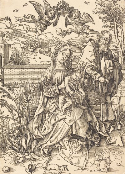 La Sagrada Familia con las tres liebres, c. 1497-1498 de Albrecht Dürer