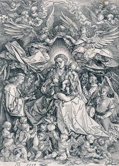 La Santa Virgen como Reina de los Ángeles, 1518-1906 de Albrecht Dürer