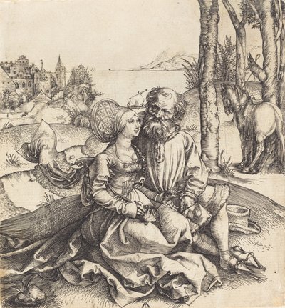 La pareja mal emparejada, 1495-1496 de Albrecht Dürer