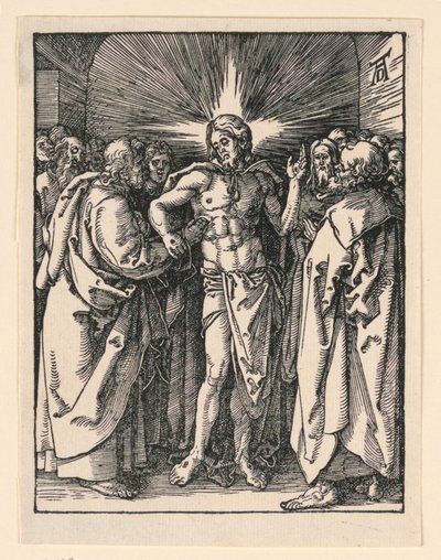 La incredulidad de Santo Tomás, de la serie La pequeña pasión de Albrecht Dürer