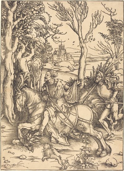 El caballero a caballo y el lansquenete de Albrecht Dürer