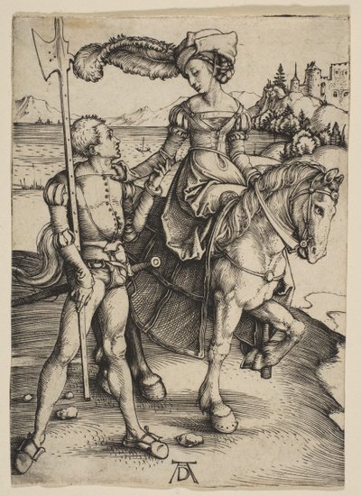 La Dama a Caballo y el Lansquenete de Albrecht Dürer