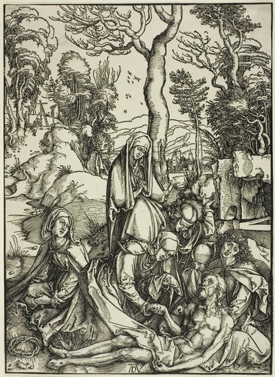 El lamento, de La Gran Pasión de Albrecht Dürer