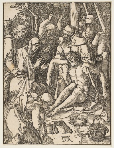 La lamentación, de La pequeña pasión, ca. 1509 de Albrecht Dürer
