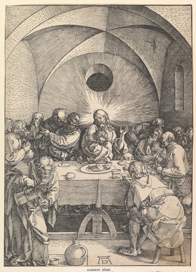 La última cena, de La Gran Pasión de Albrecht Dürer