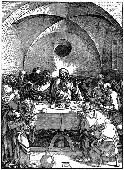 La Última Cena de la serie Gran Pasión, c1510 de Albrecht Dürer